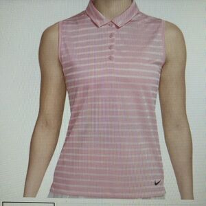 Nike Women’s Dri-FIT Victory Striped Sleeveless Golf Polo